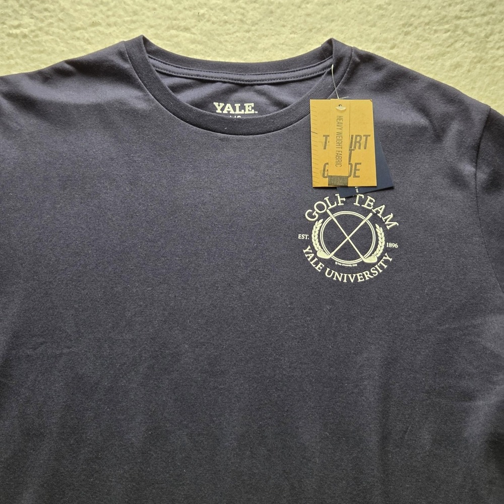 Yale University Shirt Mens Large Blue NCAA Golf Yale Golf Team Tee T-Shirt